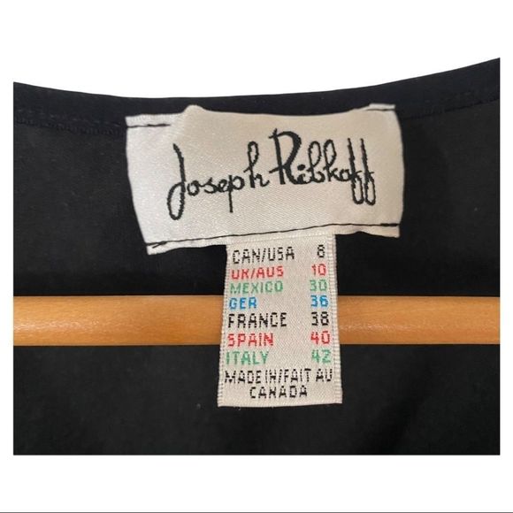 Joseph Ribkoff layered black sheath dress black 8 - Picture 4 of 7